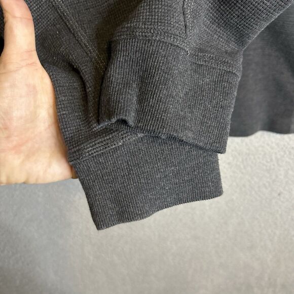 EDDIE BAUER Thermal Dog Shirt Mens Large Gray Waffle Labrador Retreiver Hunting - Picture 5 of 13